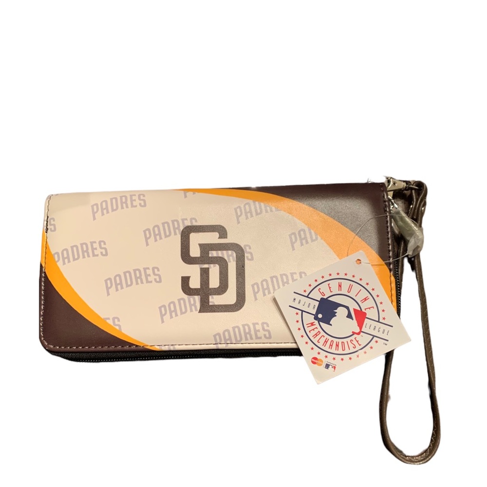 San Diego Padres wallet Official licensed women’s zipper organizer wallet NWT
